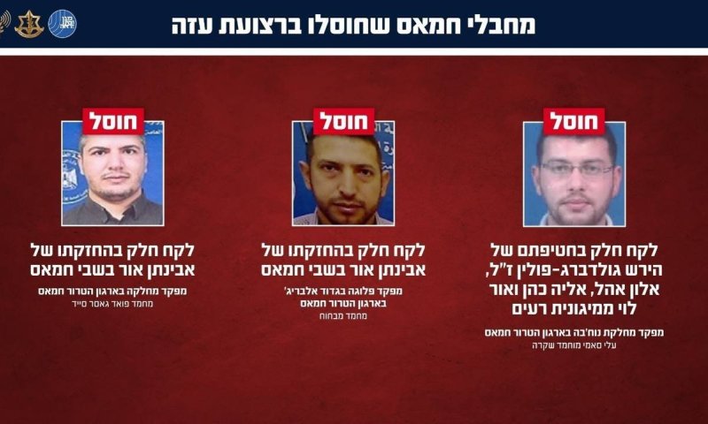 סגירת מעגל נוספת: חוסלו 3 מחבלי חמאס האחראים להחזקת החטופים