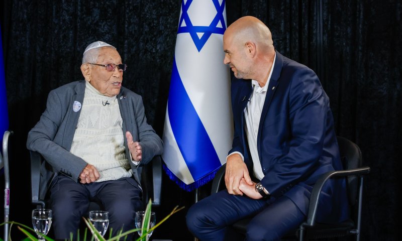 שורד השואה ישעיהו פויר באירוע "זיכרון בסלון" של הכנסת