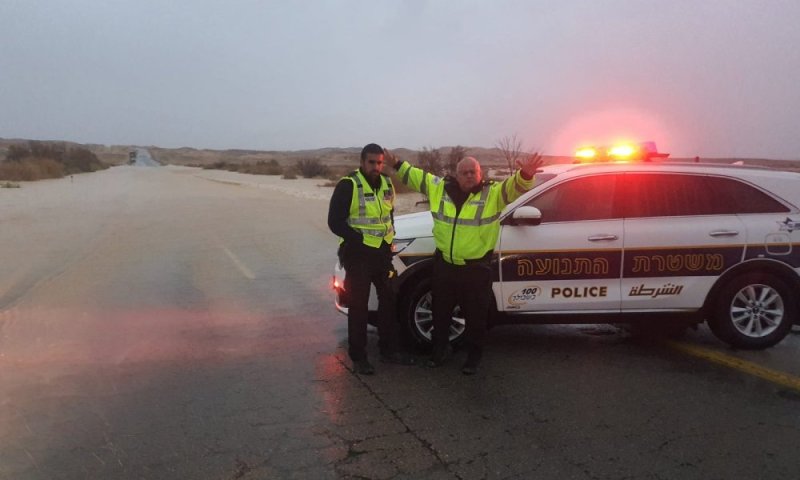 חסימות כבישים בדרום בעקבות מזג האוויר 