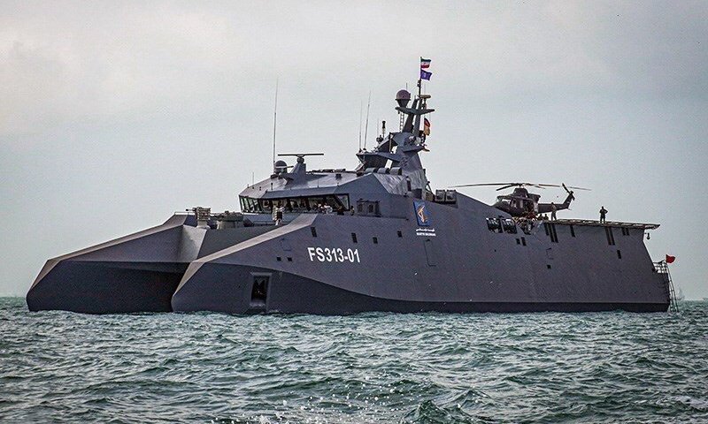 ארה"ב חושפת בתיעוד: הוטבעה ספינת הדגל של הצי האיראני