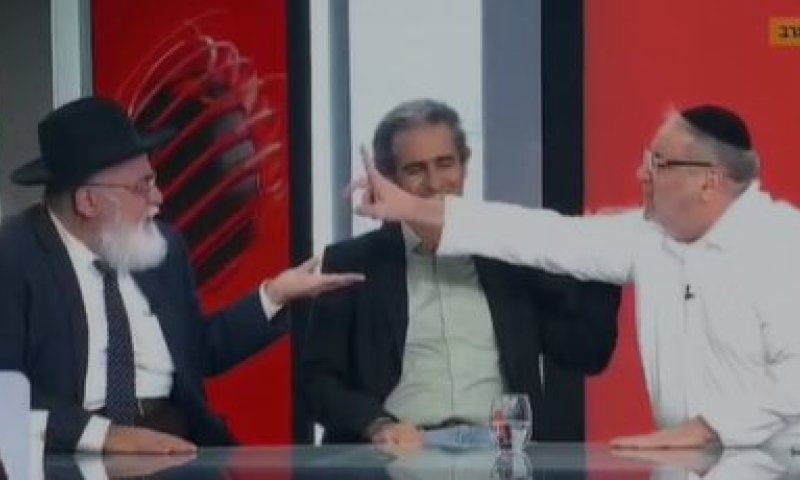 עימות סוער באולפן:"אתה לא רב, אתה גוי"; "אתה חילוני עם כיפה"