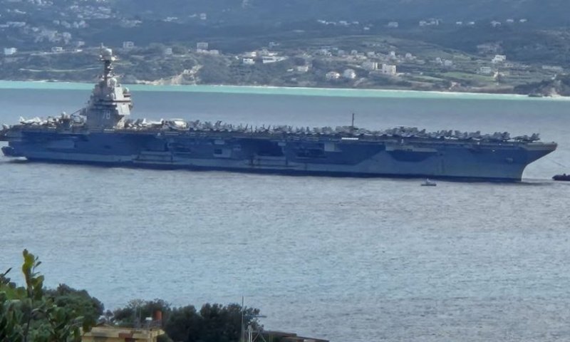 המפלצת הגיעה: נושאת המטוסים פורד במרחק נגיעה מישראל