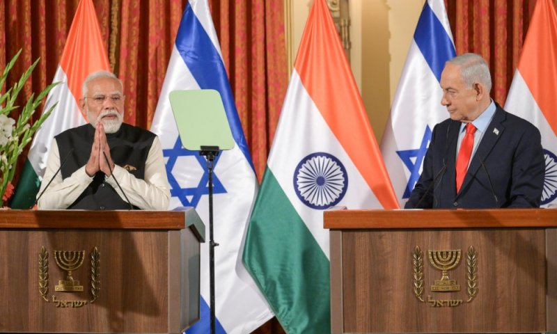 בהצהרה מיוחדת: נתניהו ומודי מסכמים את הביקור המדיני