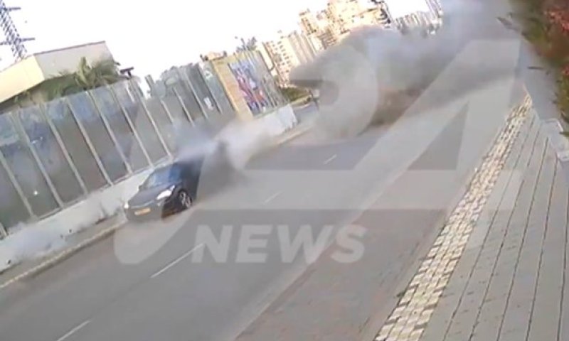 תיעוד קשה: הטיל נופל; האישה קורסת מההדף העוצמתי