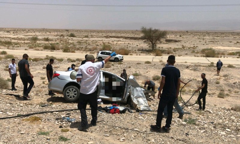 תאונה קטלנית בערבה: 2 ילדות הרוגות, 5 פצועים