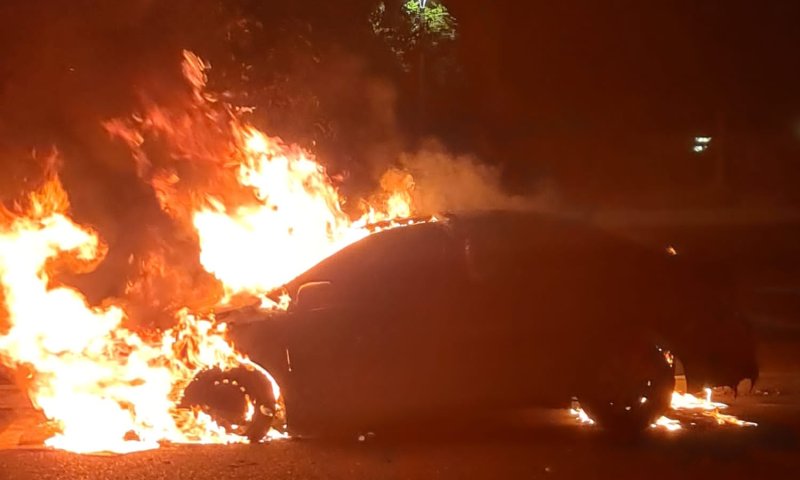 משאית נשרפה בכביש 1 וגרמה לחסימה