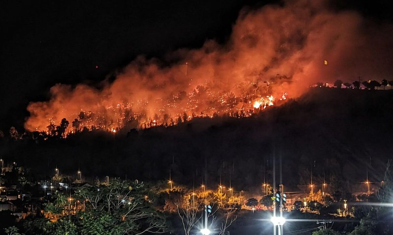 תיעוד עצוב: הרי צפת עולים בלהבות