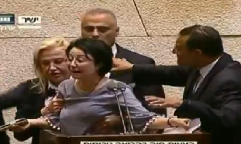 צפו: חנין זועבי נזרקת ממליאת הכנסת