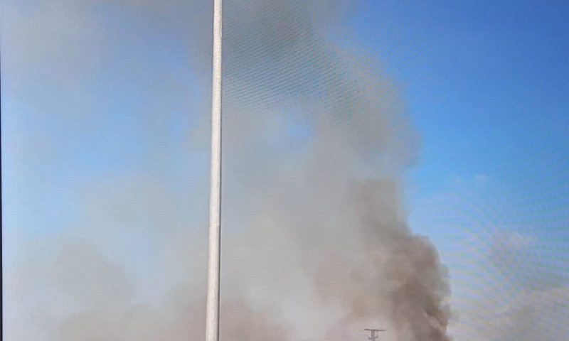 שריפה פרצה בסמוך למחלף ענבה. 4 צוותי כיבוי במקום