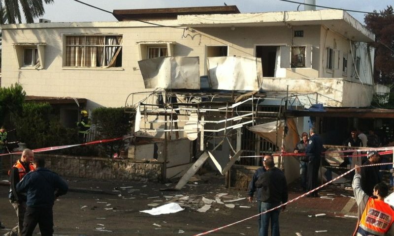 ככה נראית תוצאה של רקטה אחת: 15 נפגעים; נזק לרכוש