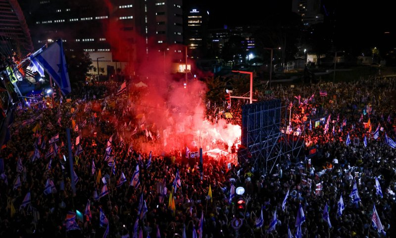 צעקות "בוגד" ועימותים בהפגנת השמאל בתל אביב