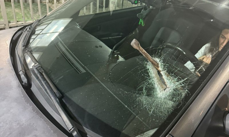 נס בכביש 5: מחבל השליך גרזן לעבר רכב &ndash; הנהגת לא נפגעה