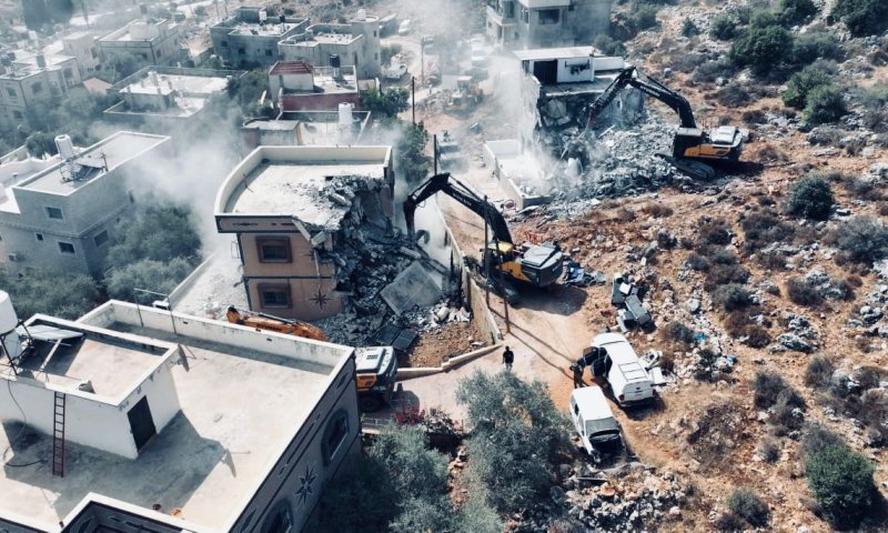 צה״ל והמנהל האזרחי הרסו מבנים לא חוקיים בברוקין