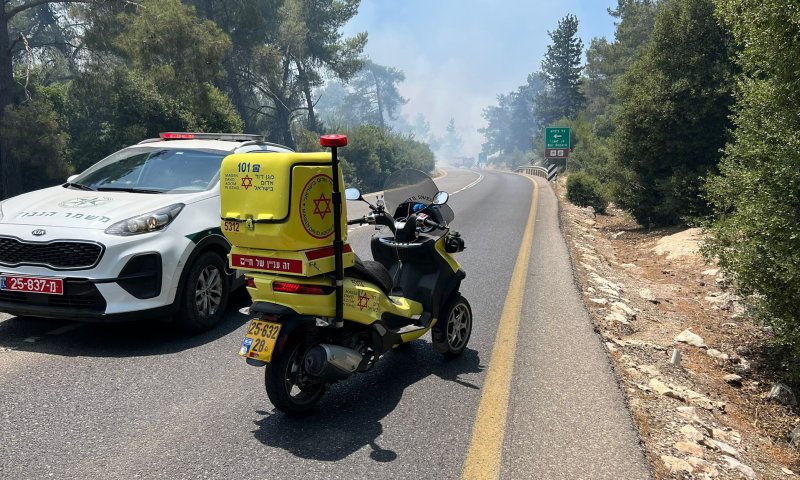 שריפה נוספת בהרי ירושלים: עשרות תלמידים פונו מטיול