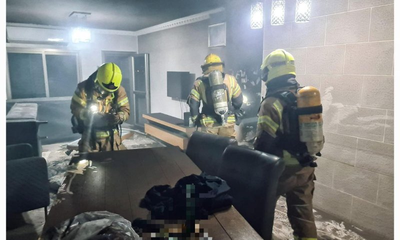 גבר חולץ במצב קשה משריפה בבאר שבע