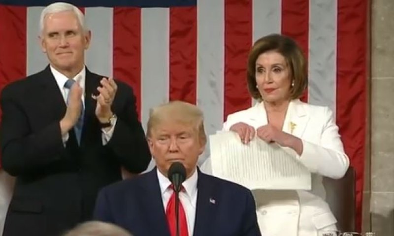 צפו: התגובה החמוצה של יו"ר הקונגרס לנאום טראמפ