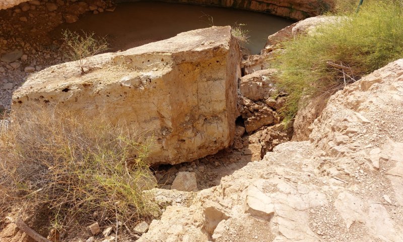 נס בנחל ערוגות: סלע ענק נפל על קבוצת מטיילים