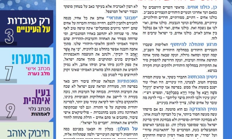 השבת בבתי הכנסת: העלון החדש של עצורי דומא