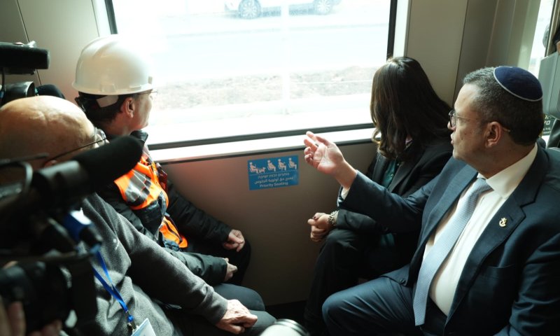 מקטע חדש של הרכבת הקלה בירושלים נפתח לנסיעות הרצה