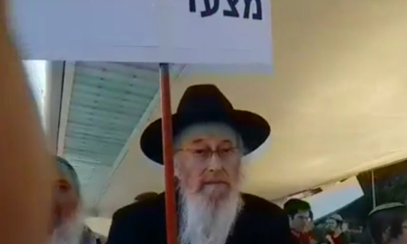 צפו: הרב טאו בראש ההפגנה: "מצעד התועבה"