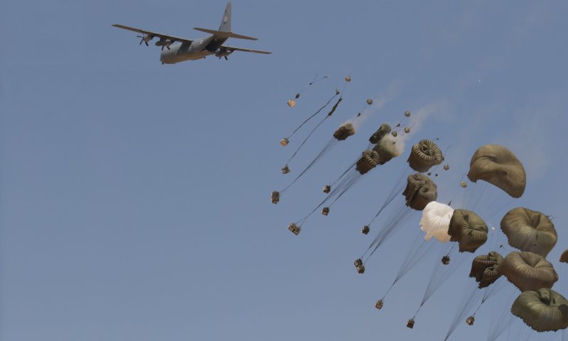 פאדיחה: צבא ירדן הצניח סיוע לעזה בשטח ישראל