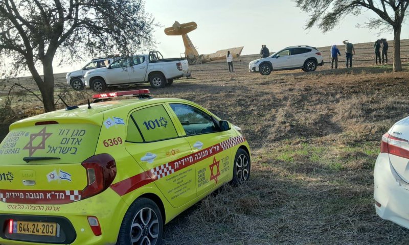 מטוס התרסק סמוך לקיבוץ שובל, הטייס נפצע באורח קשה