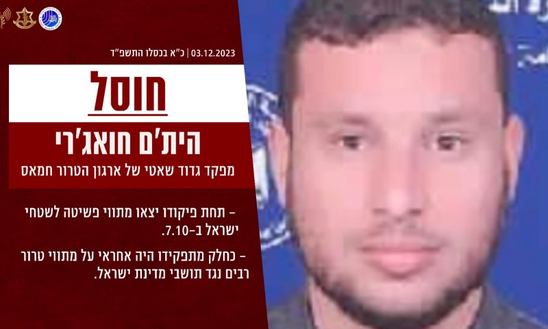 בתוך יממה: חוסל מג"ד שני של חמאס בעזה