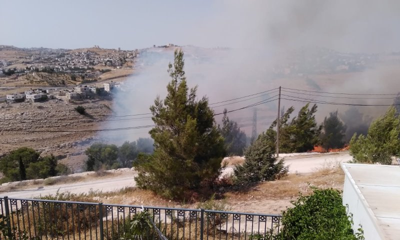 שריפת ענק בסמוך לישוב תקוע: התושבים פונו