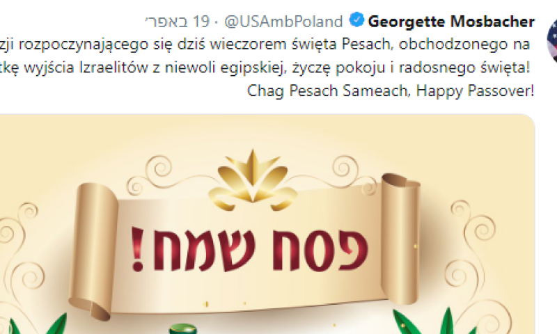 השגרירה בירכה חג שמח וקיבלה תגובות אנטישמיות