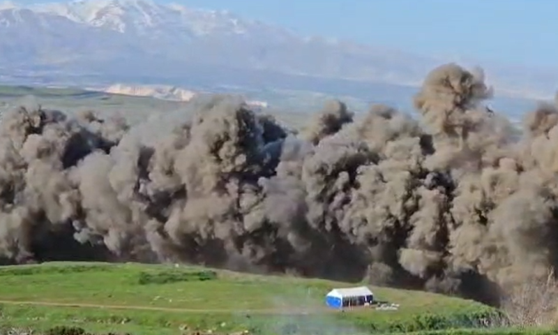 צפו: הפיצוץ המפתיע שהבהיל את תושבי הגולן