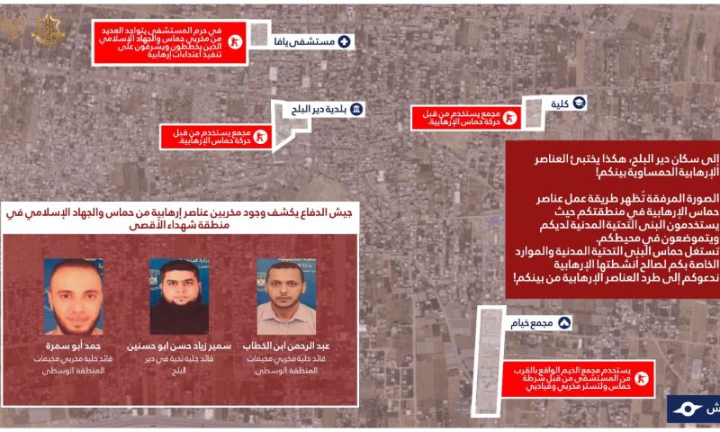 דובר צה"ל בערבית חשף מיקום של פעילי חמאס