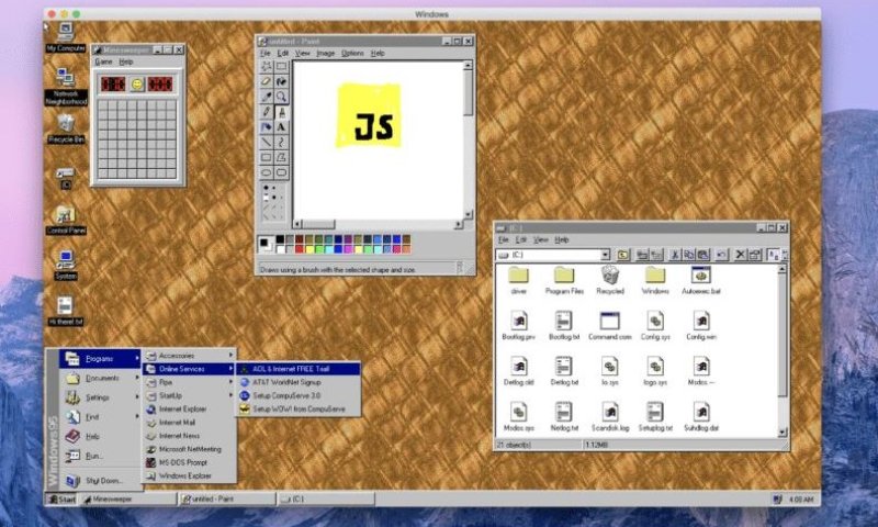 מערכת ההפעלה "ווינדוס 95" חוזרת כאפליקציה