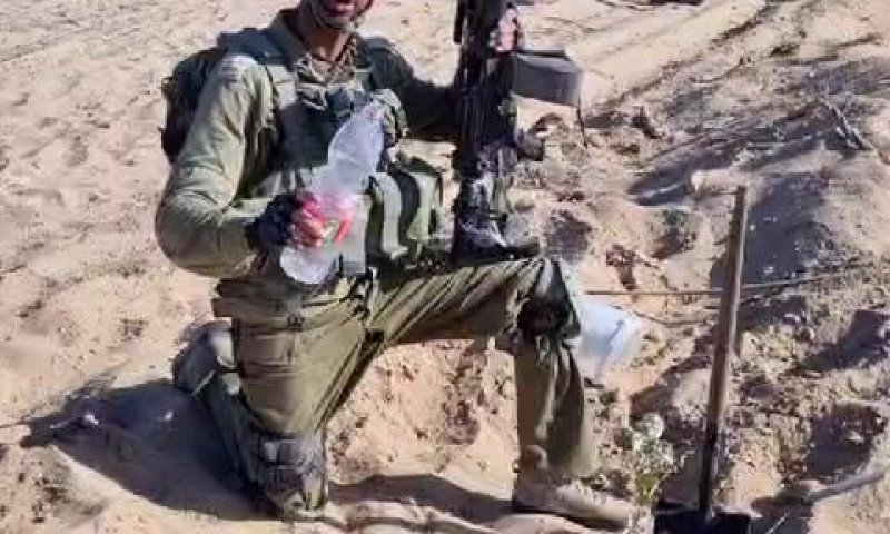 באמצע הלחימה: לוחם נטע עץ בגוש קטיף. צפו