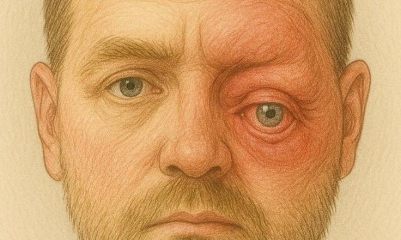 בגלל שק רירי נדיר: עינו של מטופל כמעט יצאה ממקומה