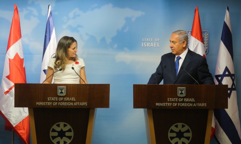 נתניהו לשרת החוץ הקנדית: "רואים בכם ידידים גדולים"