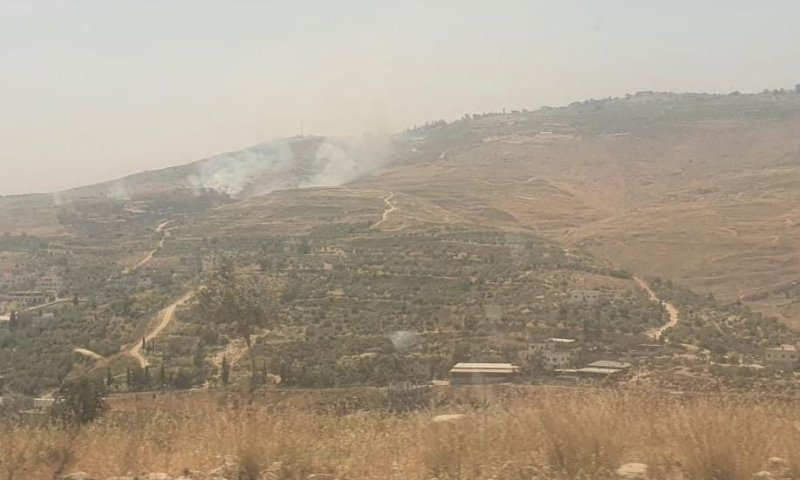 שריפות מתפשטות ליד היישוב יצהר &ndash; חשד להצתה