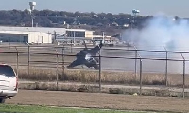 תאונה חריגה בארה"ב: מטוס F35 התרסק בנחיתה