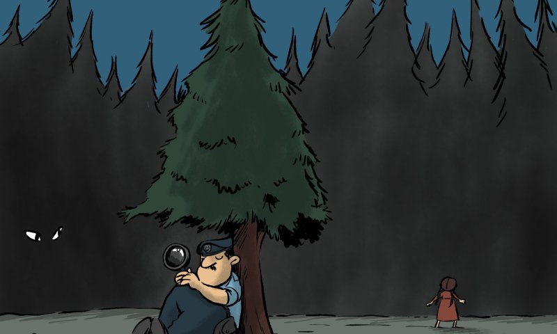 קריקטורה: המשטרה חוקרת את אונס בת ה-7