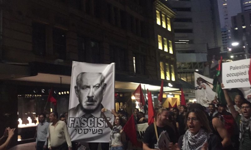 כעת באוסטרליה: אנטישמים מפגינים נגד ביקור נתניהו