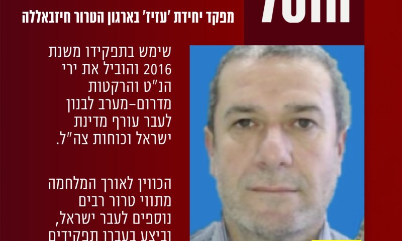 פרטים נוספים: זה הבכיר שצה"ל חיסל בלבנון