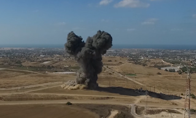 תיעוד מיוחד: צה"ל משמיד מנהרה בשטח ישראל. צפו