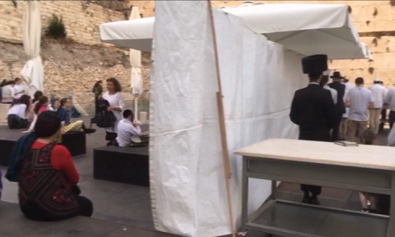 מחאה בכותל הרפורמי; החרד"לים הציבו מחיצה