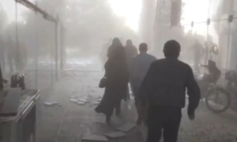 תיעוד חדש: השניות שאחרי הפצצת תאגיד השידור האיראני