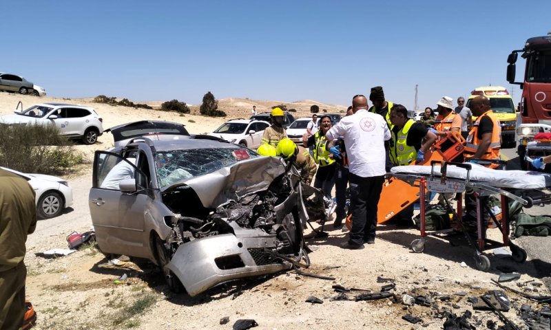 הנפגעים בתאונה בנגב: משפחה מהיישוב נוקדים
