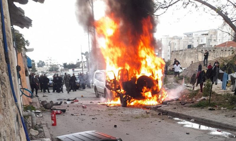 חשד לחיסול בלוד: רכב התפוצץ; הנהג נהרג במקום