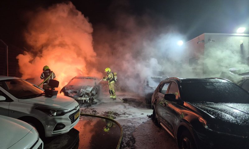 החקירה קבעה: שריפת הרכבים בלהבים &ndash; בעקבות הצתה מכוונת