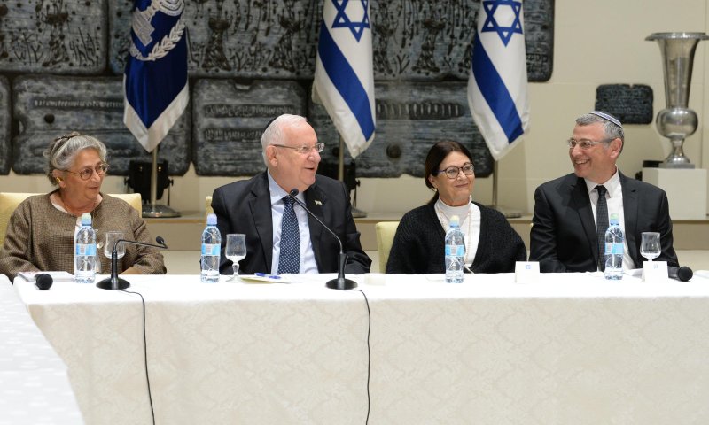 האורחים בחוג התנ"ך בבית הנשיא: בכירי מערכת המשפט