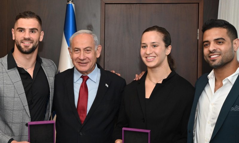 אחרי שזכו במדליות: נבחרת הג'ודו במפגש עם נתניהו