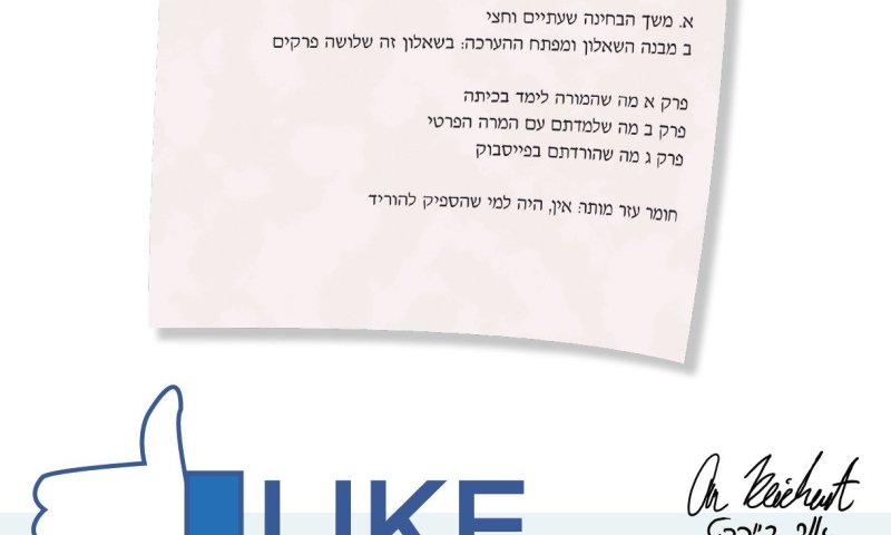 הקריקטורה היומית של אור רייכרט: הבגרות זלגה לפייסבוק