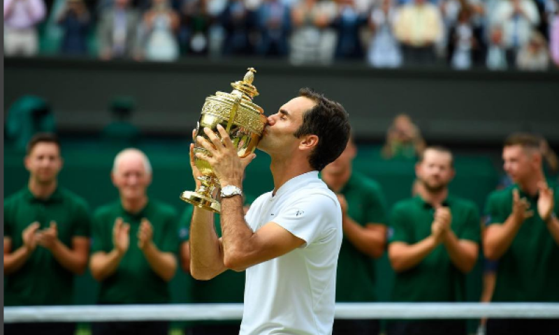 שלא ייגמר לעולם: פדרר זכה בוימלבדון בפעם ה-8